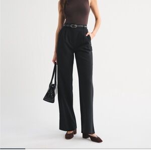 Abercrombie Sloane Black Women's Wide Leg Pants